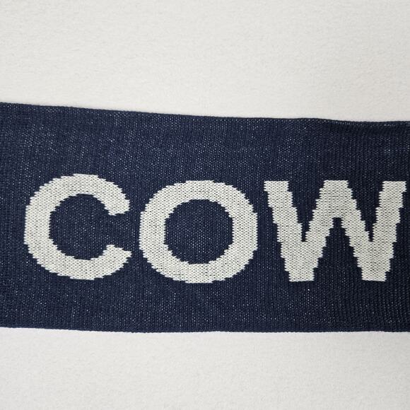 Dallas Cowboys Ford Scarf Go Further Blue Knit Winter NFL Football Texas Fringe - Picture 8 of 12
